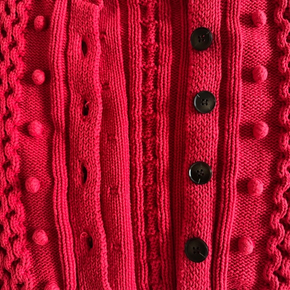 THE GREAT. MOUNTAINSIDE CARDIGAN DEEP ROSE SZ 1 - Picture 6 of 9
